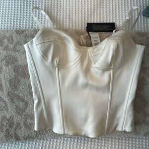 Ten by Aritzia Dazzle Bustier Light Birch, Size 4, NWT